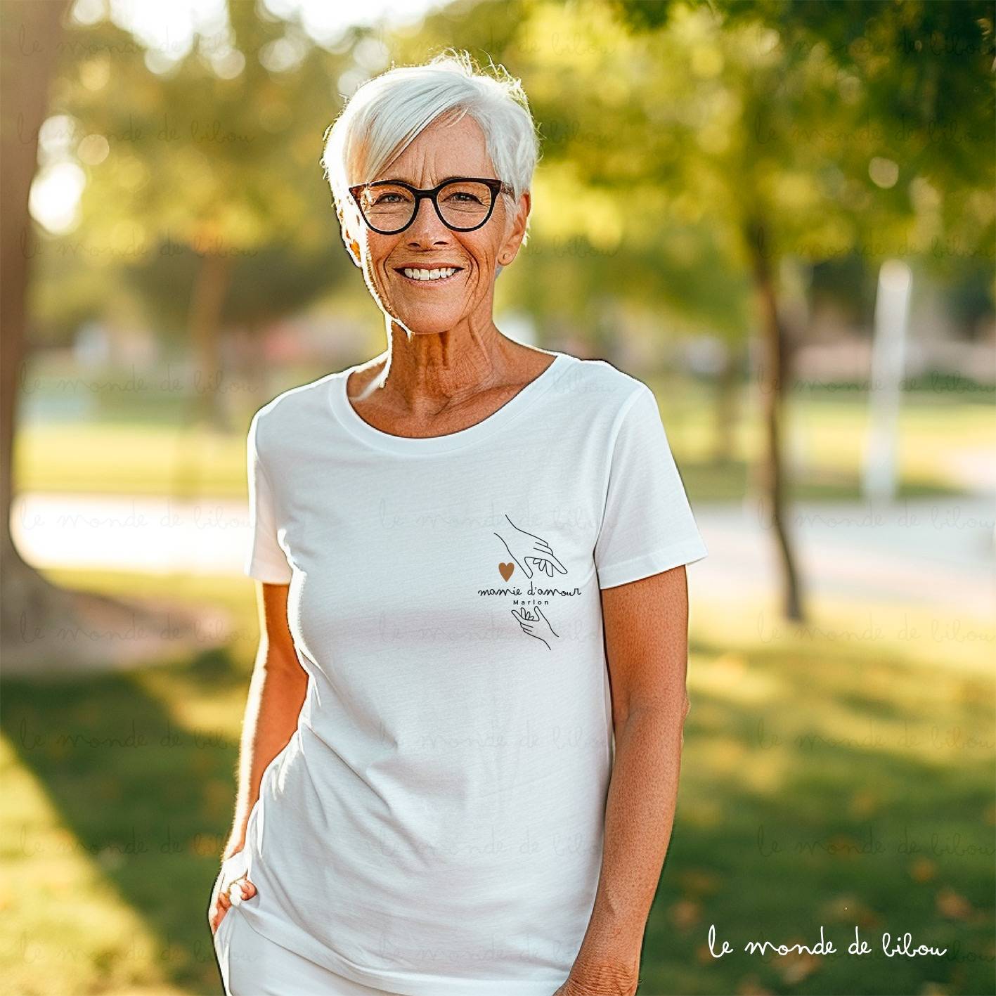 T-shirt personnalisé Mamie d'amour