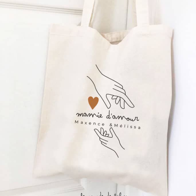 Tote bag personnalisé Mamie d’amour