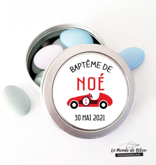 Boîte dragées Voiture rouge