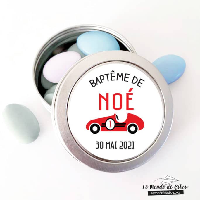 Boîte dragées Voiture rouge