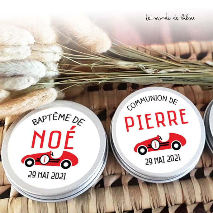 Boîte dragées Voiture rouge
