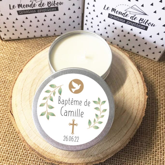 Lot de 15 bougies Baptême