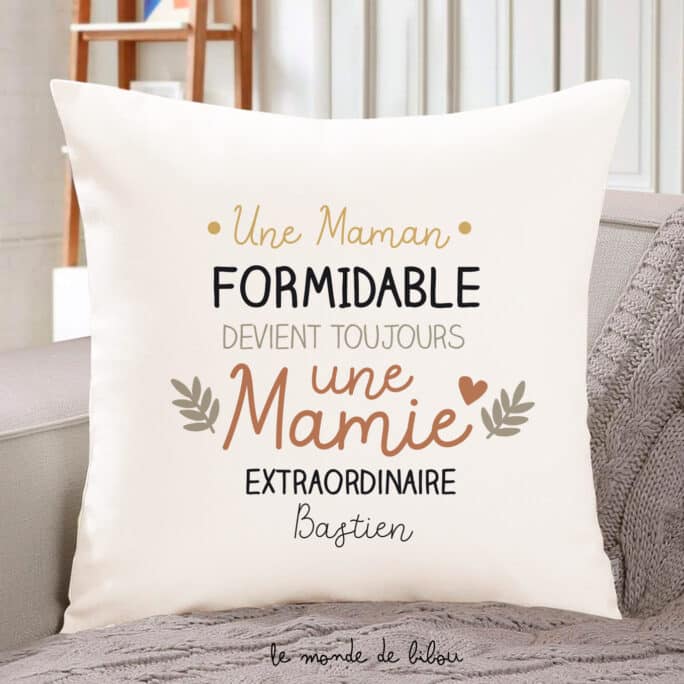 Coussin personnalisé Mamie extraordinaire