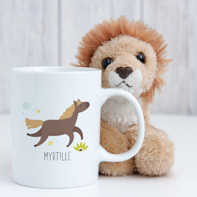 Tasse incassable personnalisée Cheval