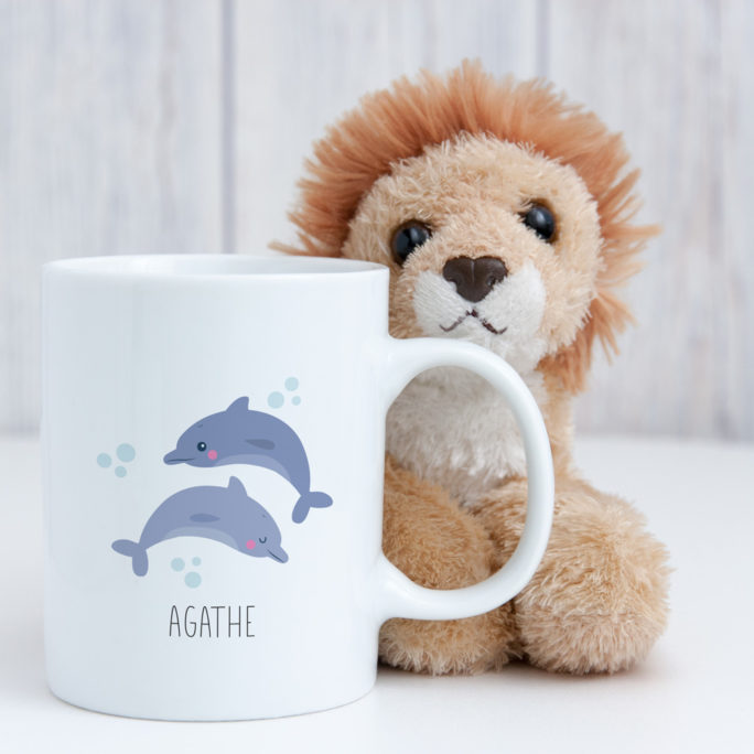 Tasse incassable personnalisée Dauphin