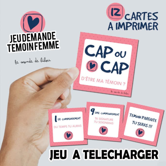 Cartes jeu numérique Cap ou pas cap Témoin à télécharger