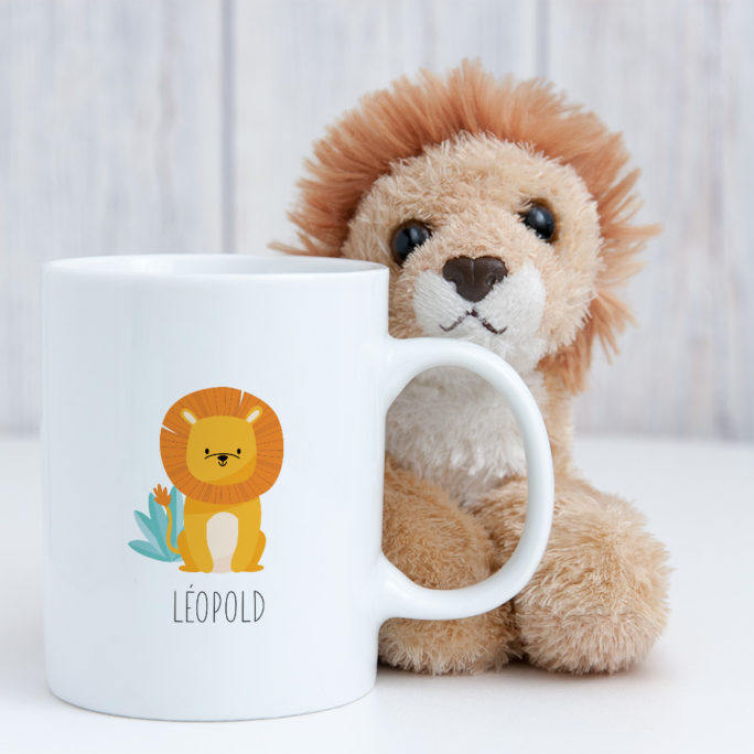 Tasse incassable personnalisée Lion