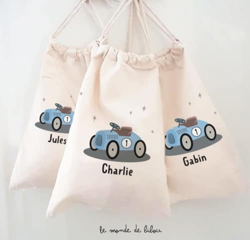 Sac rangement personnalisé Voiture retro
