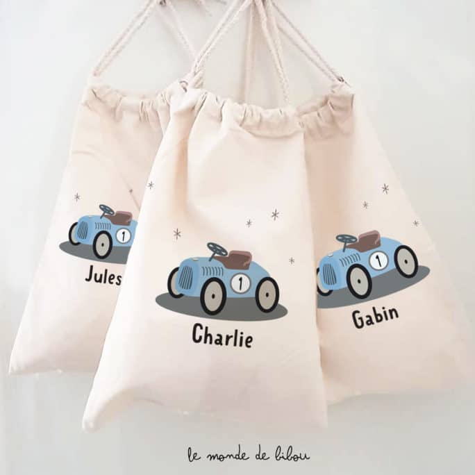 Sac rangement personnalisé Voiture retro
