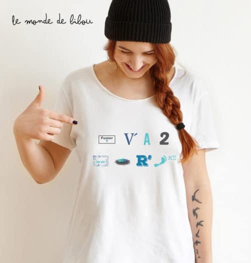 T-shirt rébus annonce papa