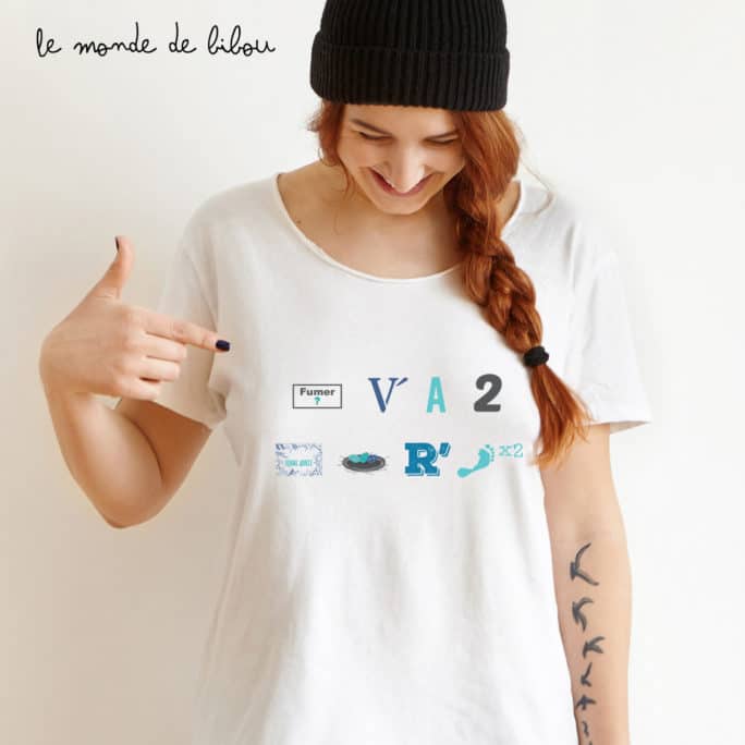 T-shirt rébus annonce papa