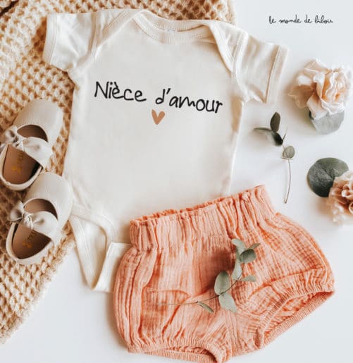 Duo T-shirts Tata Neveu Nièce d'amour