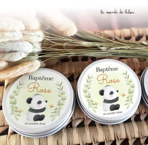 Boîte dragées petit panda