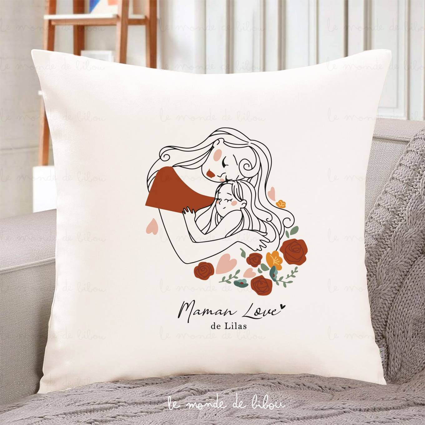 Coussin personnalisé Maman love