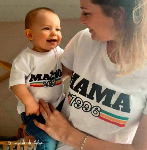 T-shirt adulte femme année de naissance