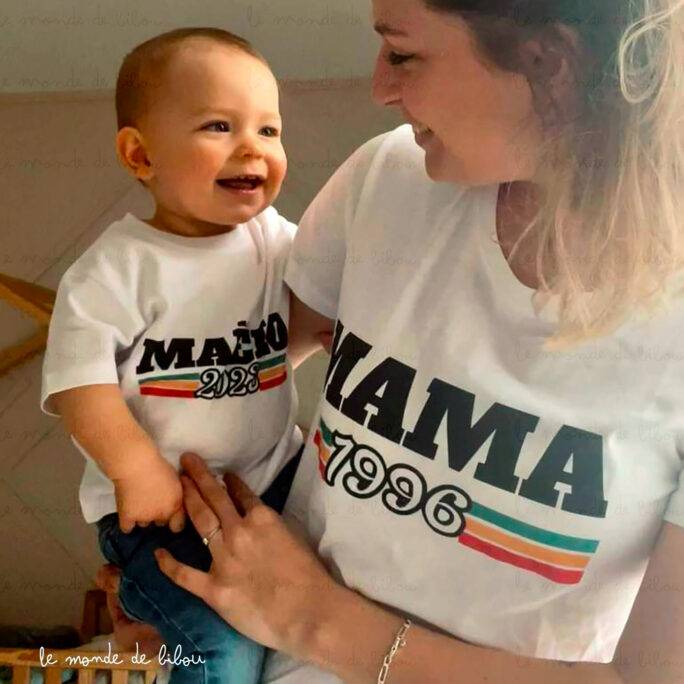 T-shirt adulte femme année de naissance