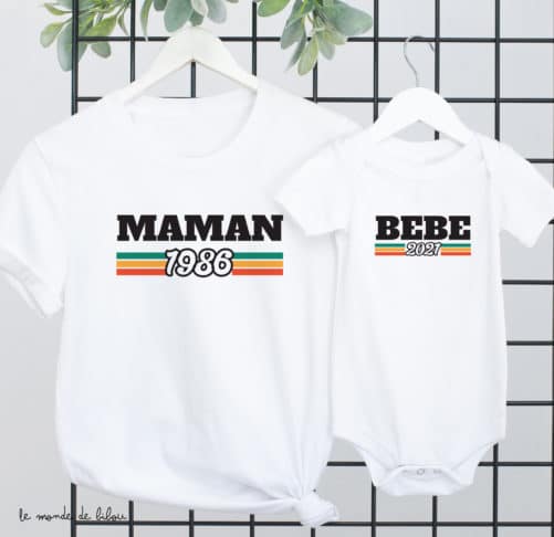 Duo T-shirts années naissance
