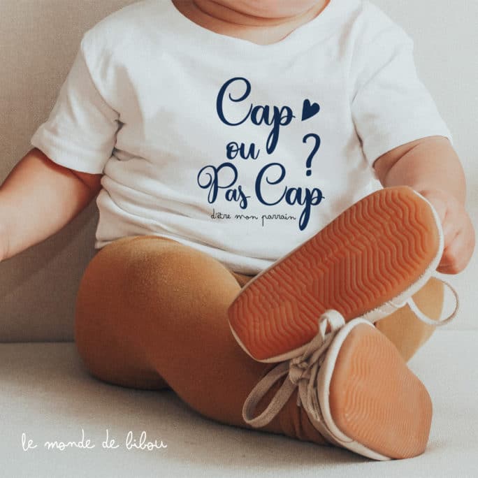 T-shirt bébé Cap ou pas Parrain