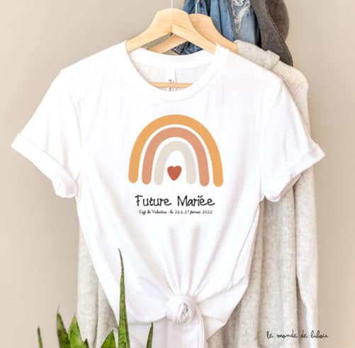 T-shirt Future mariée Arc en ciel
