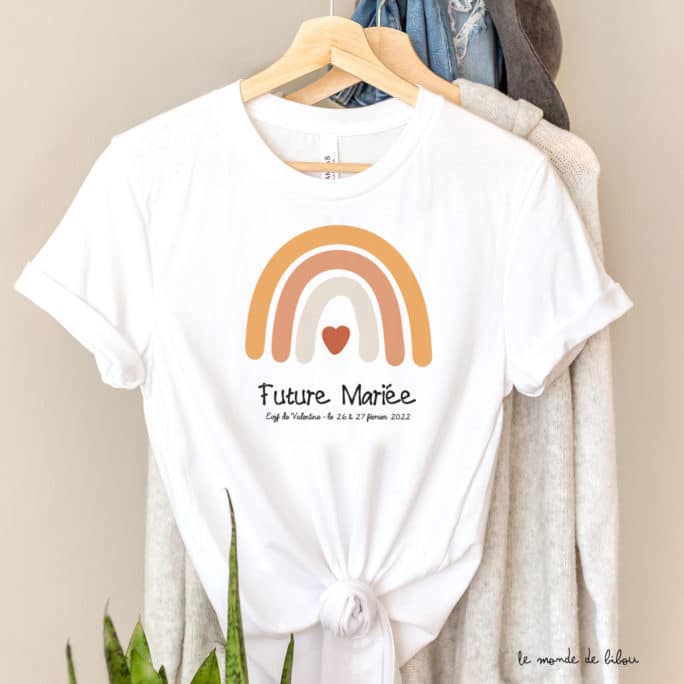 T-shirt Future mariée Arc en ciel