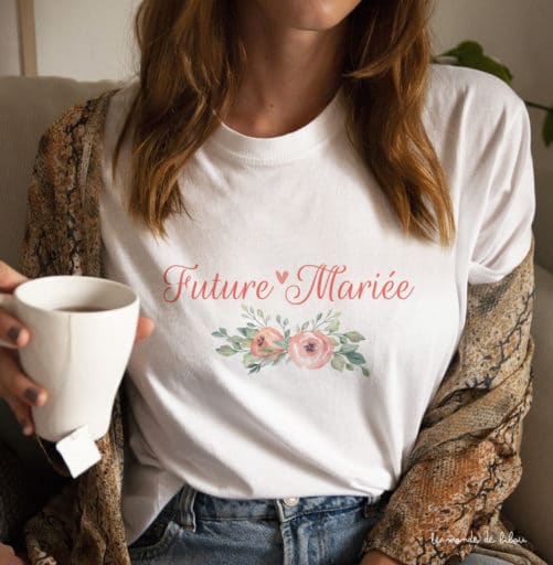 T-shirt Future mariée Fleurs