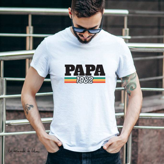 T-shirt adulte homme année de naissance