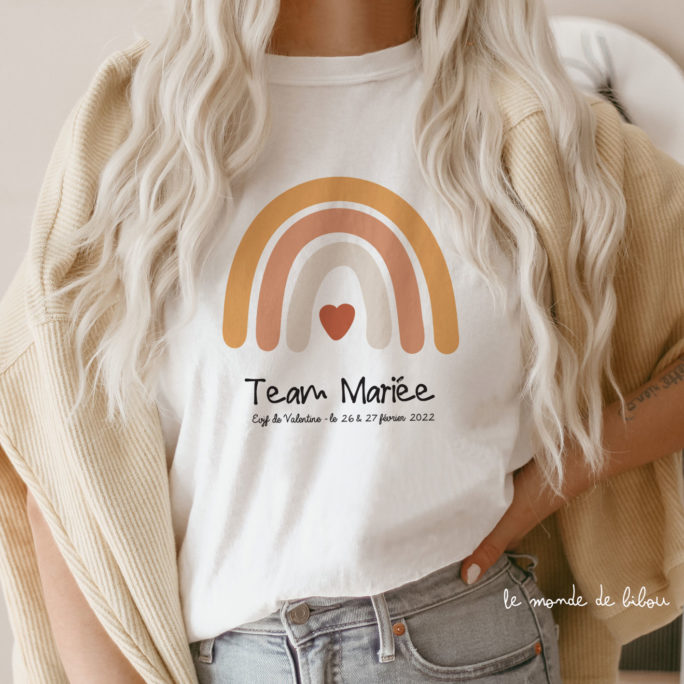 T-shirt EVJF Arc en ciel