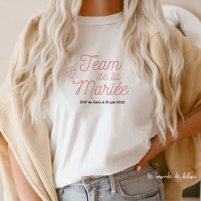 T-shirt Team de la mariée diamant