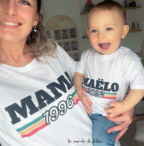 Duo T-shirts années naissance