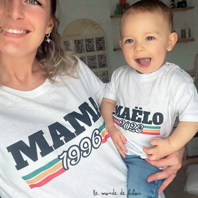 Duo T-shirts années naissance