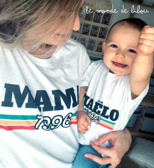 Duo T-shirts années naissance