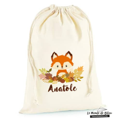 Sac rangement personnalisé Renard