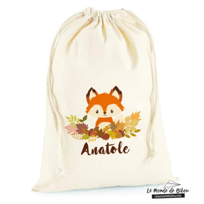 Sac rangement personnalisé Renard