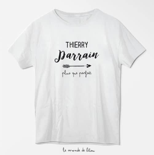 T-shirt adulte homme parfait Parrain