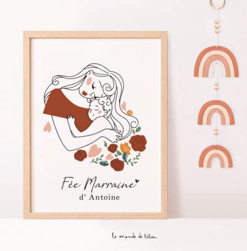 Affiche personnalisée Fée Marraine