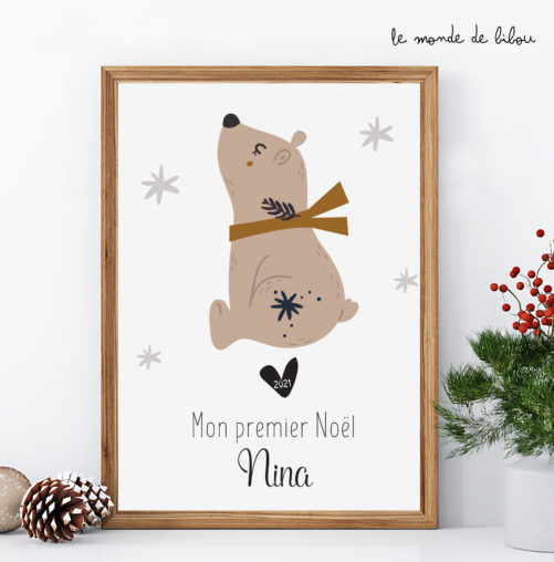 Affiche personnalisée Mon 1er Noël