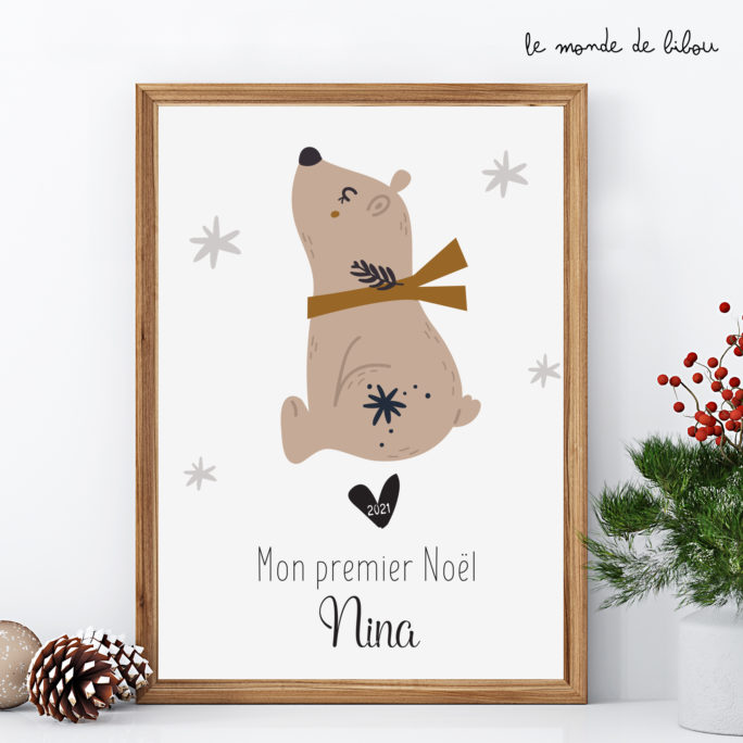Affiche personnalisée Mon 1er Noël