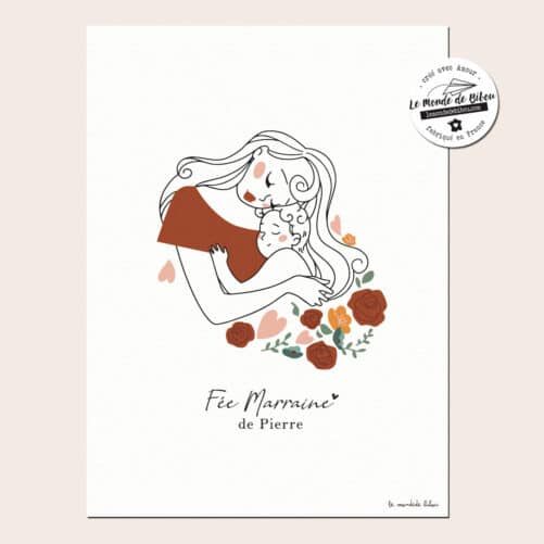 Affiche personnalisée Fée Marraine