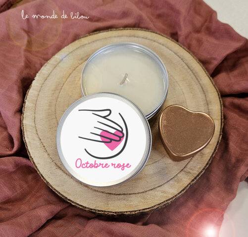 Bougie Octobre rose