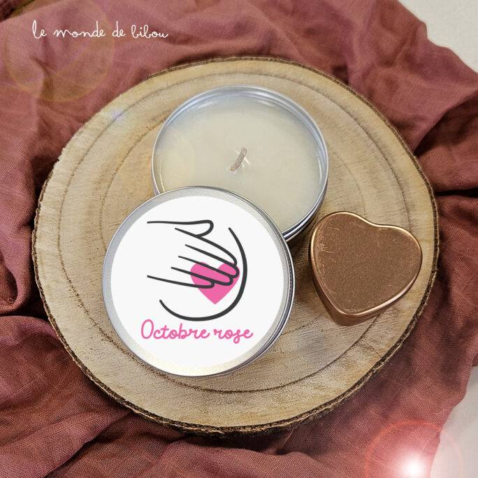 Bougie Octobre rose