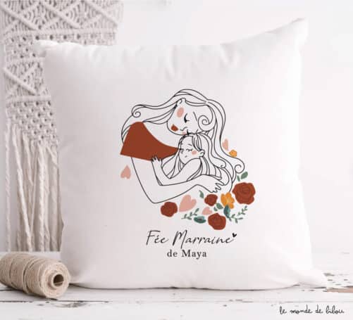 Coussin personnalisé Fée marraine