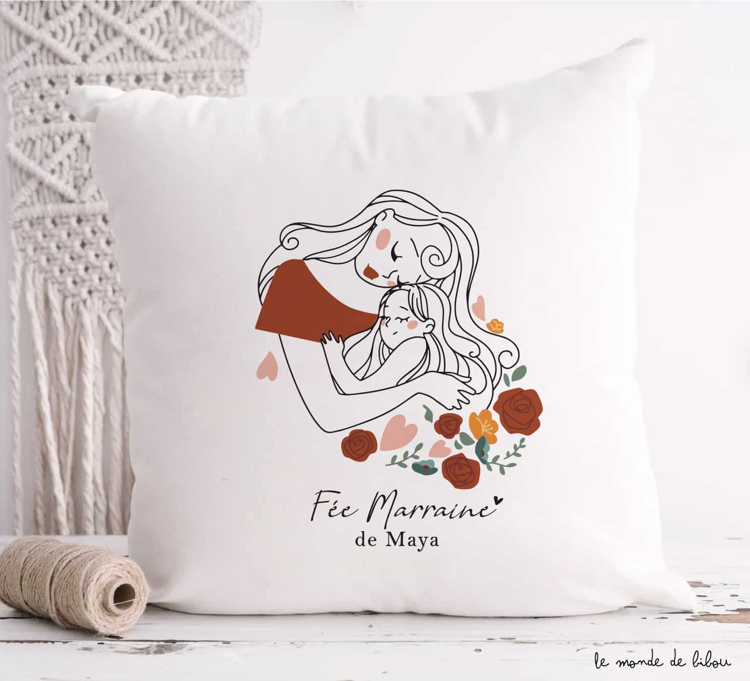 Coussin personnalisé Fée marraine