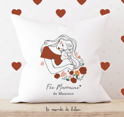 Coussin personnalisé Fée marraine