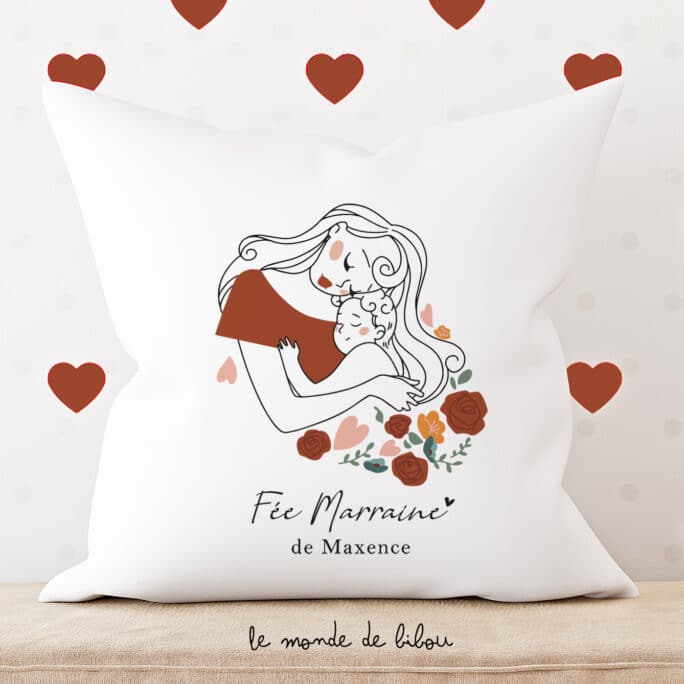 Coussin personnalisé Fée marraine
