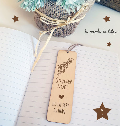 Marque page en bois personnalisé