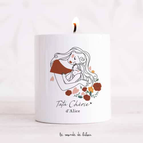 Bougie personnalisée Tata chérie