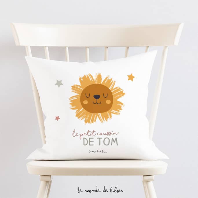 Coussin personnalisé Lion