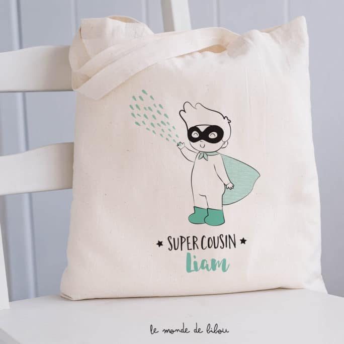 Tote Bag Cousin Super Héros
