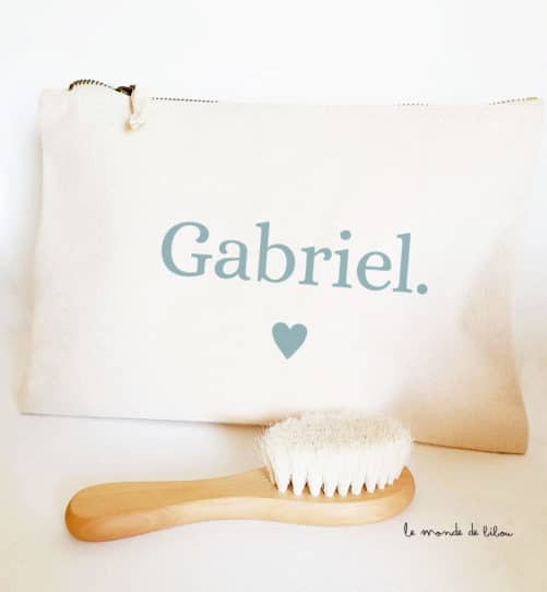 Trousse de toilette Prénom couleurs