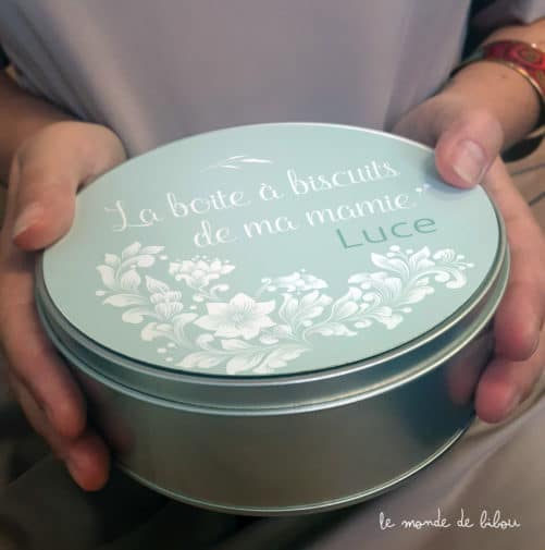 Boîte à biscuits personnalisée Mamie
